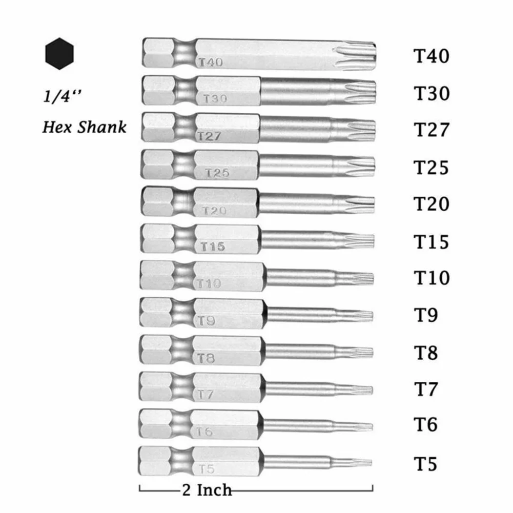 

50mm length Screw Driver Bits 12 sizes Tools Kit 12pcs set Head Magnetic