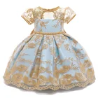 Платье для девочек, детское, платье принцессы, бантик, платье для первого дня рождения, наряд для новорожденных, крестины