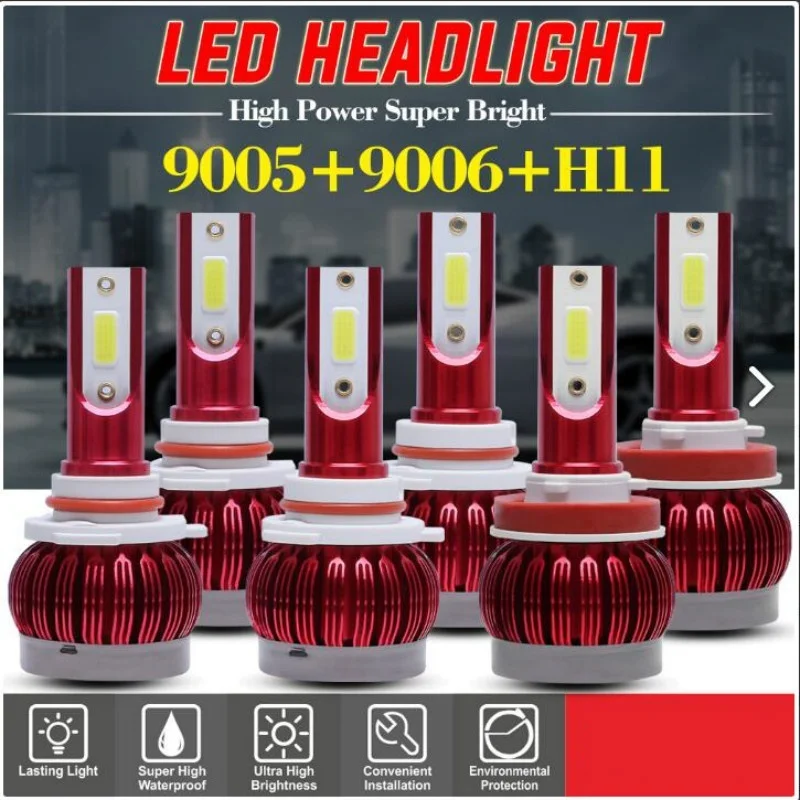 CARCTR Combo 9005 + 9006 H11 светодиодный головной светильник Hi/ближнего и дальнего света