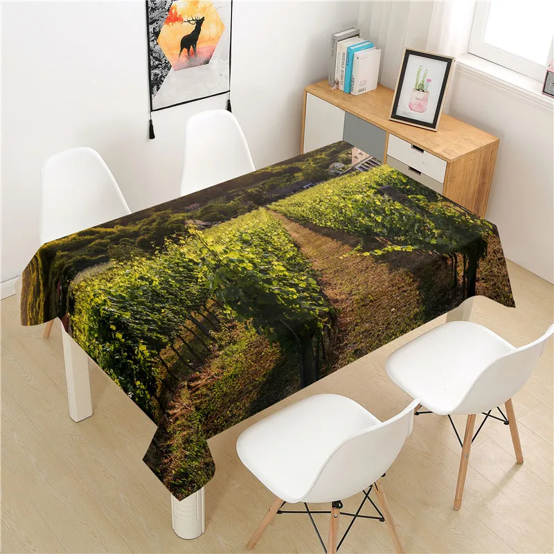 

Grassland Tablecloth polyester Hotel Picnic Table Rectangular Table Covers Home Dining Tea Table Decoration