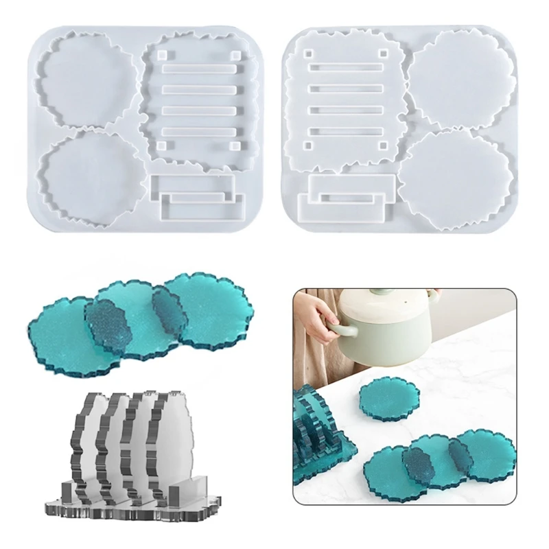 

Tray Molds DIY Resin Coaster Molds Silicone Storage Rack Molds Epoxy Resin Casting Molds for DIY Casting Home Decoration