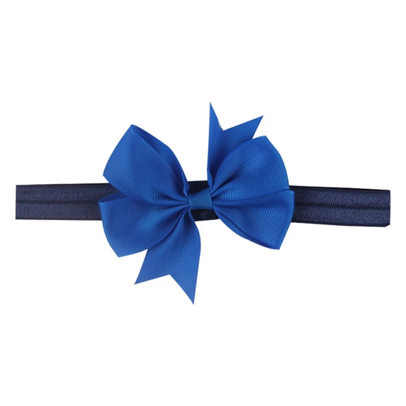 

DIY Solid Ribbon Bow Elastic Hair Bands For Girl Kids Small Hair Bow Tie Headband Children Hair Accessories 20 Pcs