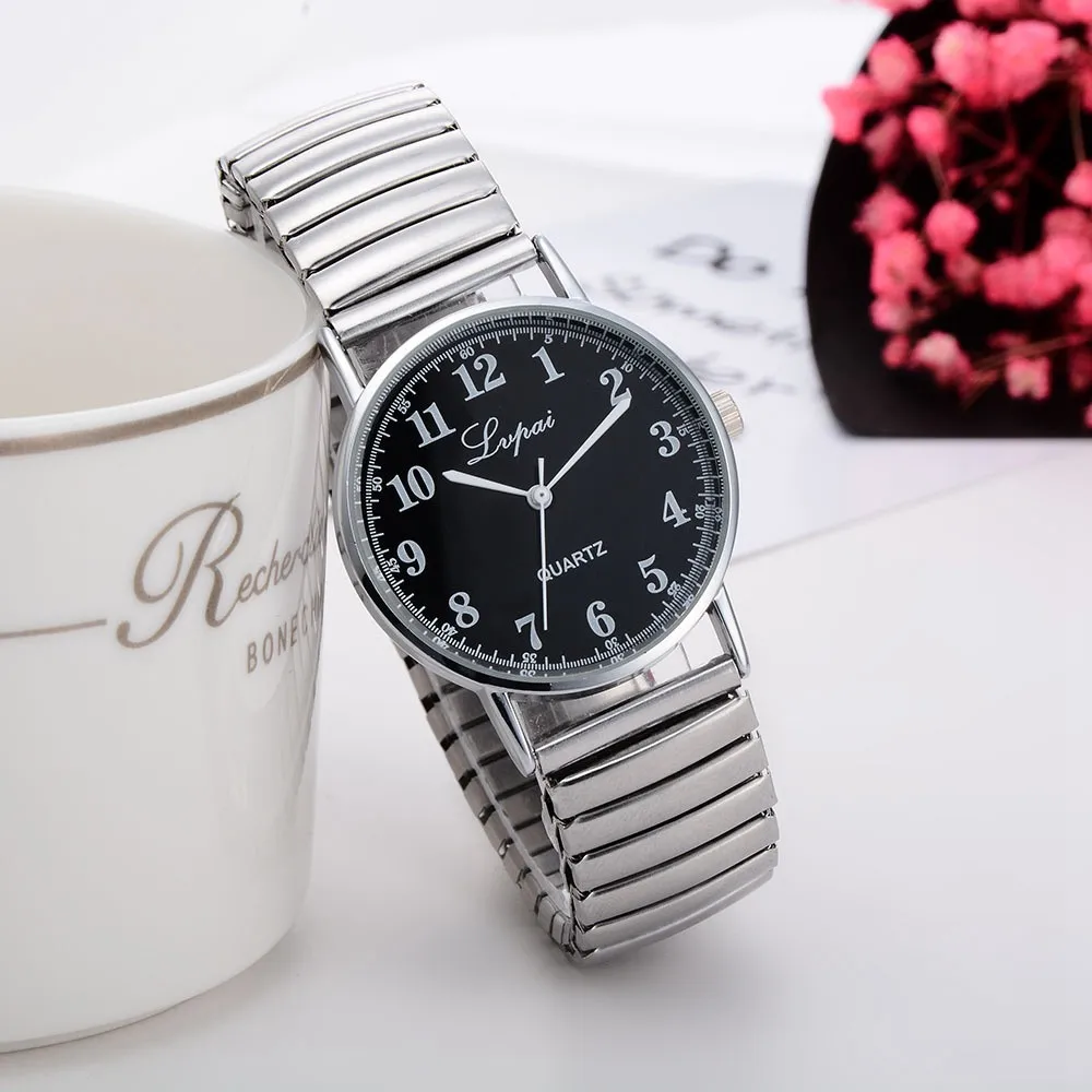 

Stainless Steel Quartz Wristwatches Woman Fashion Ladies Women Unisex Stainless Steel Quartz Wrist Watch Couple Watch Female