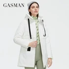 Женская зимняя куртка GASMAN 2021, модное Брендовое пальто с высоким стеганым карманом, Женская плотная дизайнерская Уличная Повседневная парка, горячая Распродажа 81050