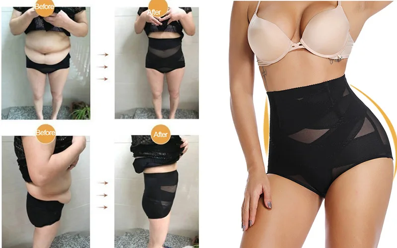 Для женщин Высокая талия талии тренер животик Управление Body Shaper нижнее белье, бесшовное нижнее белье, трусики-стринги, подтяжка ягодиц, пояс для похудения Body Shaper Pantiies