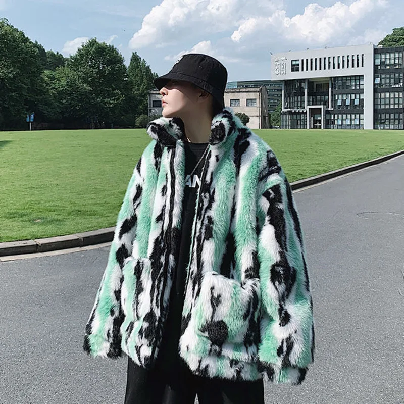 Winter Jacket Men's Warm Fashion Contrast Retro Casual Short Coat Men Streetwear Wild Loose Cotton Camo Parka Mens Clothes M-3XL