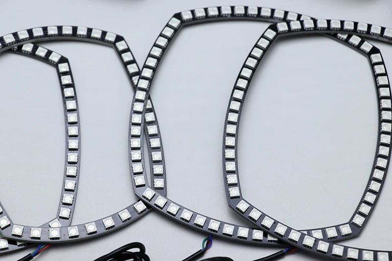 Ультра яркий 5050 SMD многоцветный RGB светодиодный набор ангельских глаз с пультом дистанционного управления для Dodge charger 2011 2012 2013 Автомобильный Стайлинг