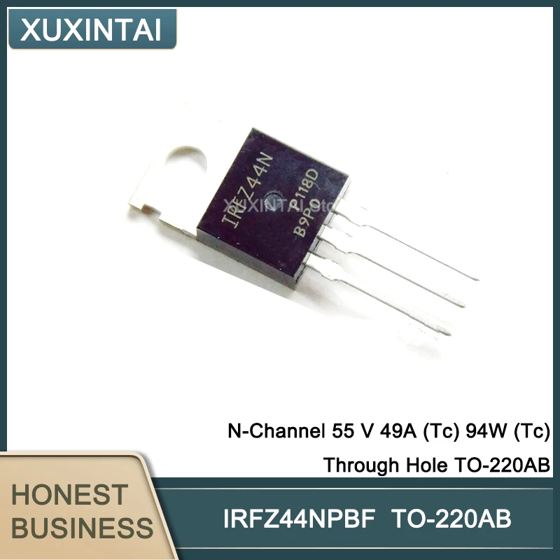 

50 шт./лот IRFZ44NPBF IRFZ44N N-Channel 55 V 49A (Tc) 94W (Tc), с внутренним отверстием
