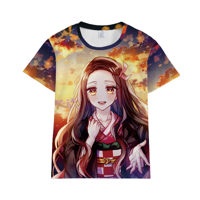 Футболка Kimetsu no Yaiba Kamado Tanjirou Nezuko Tomioka Giyuu костюм для косплея летние мужские и