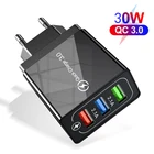 Быстрая зарядка 3,0 USB зарядное устройство QC 3,0 30 Вт Быстрая зарядка USB зарядные устройства для телефонов Xiaomi Samsung iPhone 11 Pro