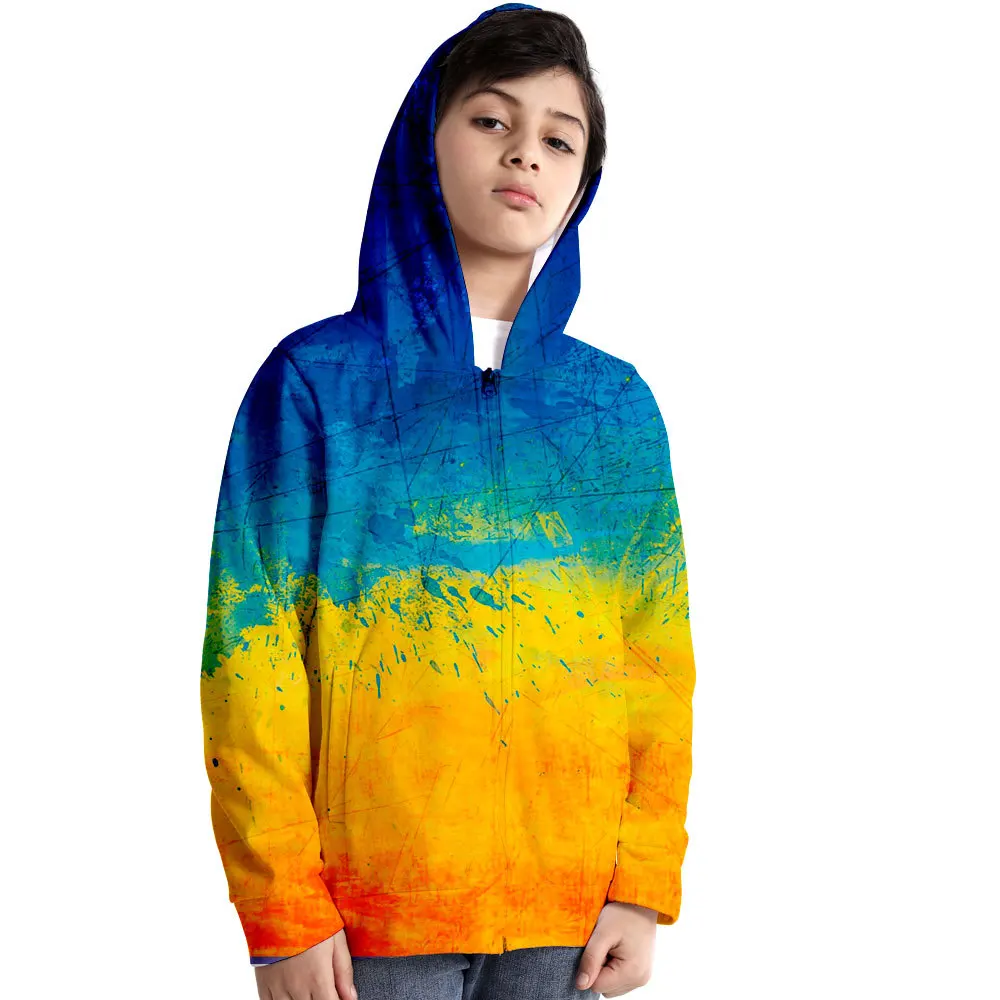 

Новый Зимний кардиган на молнии для мужчин и женщин, свитер с капюшоном, покрашенный в завязку, с принтом 3D, одежда для пар, тонкая флисовая к...