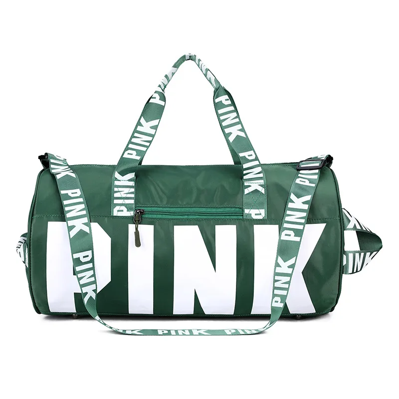 

2021 New Women Pink Travel Bag Female Fitness Training Duffle Bag for Trip Large Capacity Waterproof Gym Sport Bag