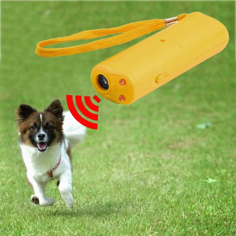 

Pet Dog Repeller Anti Barking Stop Bark Training Device Trainer LED Ultrasonic 3 in 1 Anti Barking Ultrasonic Without Battery