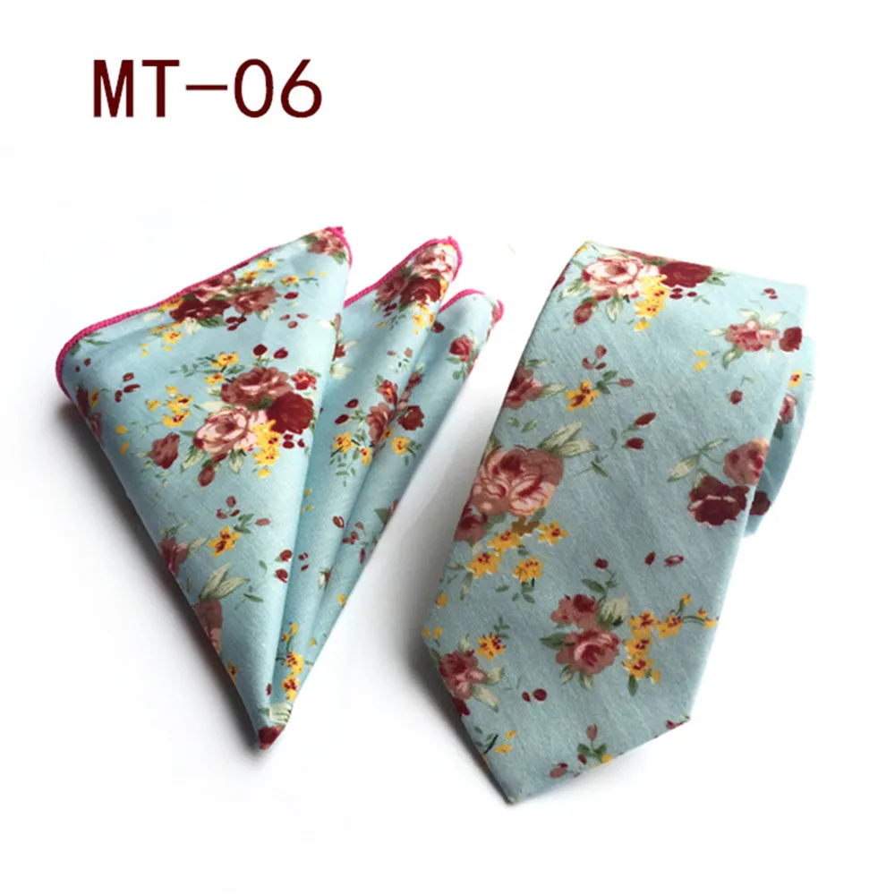 Синий цветочный галстуки для мужчин платки красный хлопчатобумажный галстук