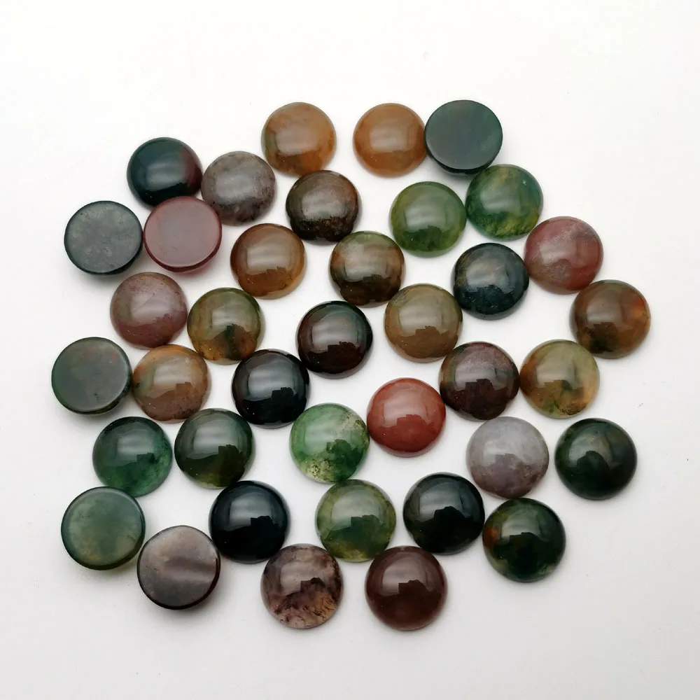 

Модные Индийские Агаты 50 шт. натуральный камень бусина кабошон без отверстия 6 8 10 12 14 16 мм ювелирные кольца с одной дугой аксессуары Бесплатн...