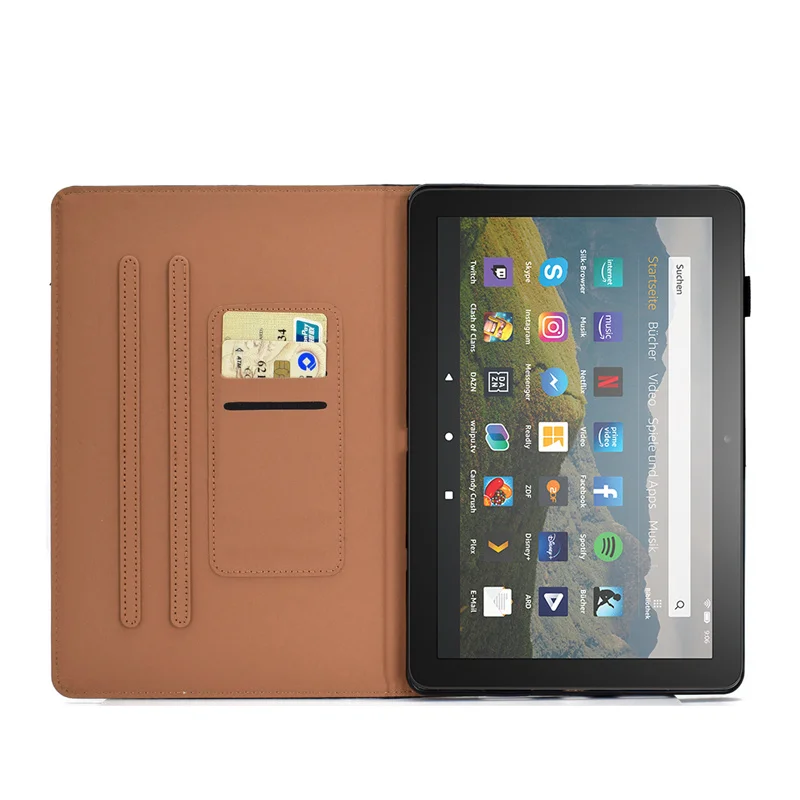 Чехол для Amazon Fire HD 10 HD10 Plus чехол кошка собака башня окрашенный Hd планшет 2021