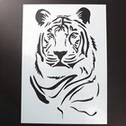 Трафареты для стены животного тигра DIY раскраска для скрапбукинга рельефная декоративная альбомная бумага шаблон карты многоразовые