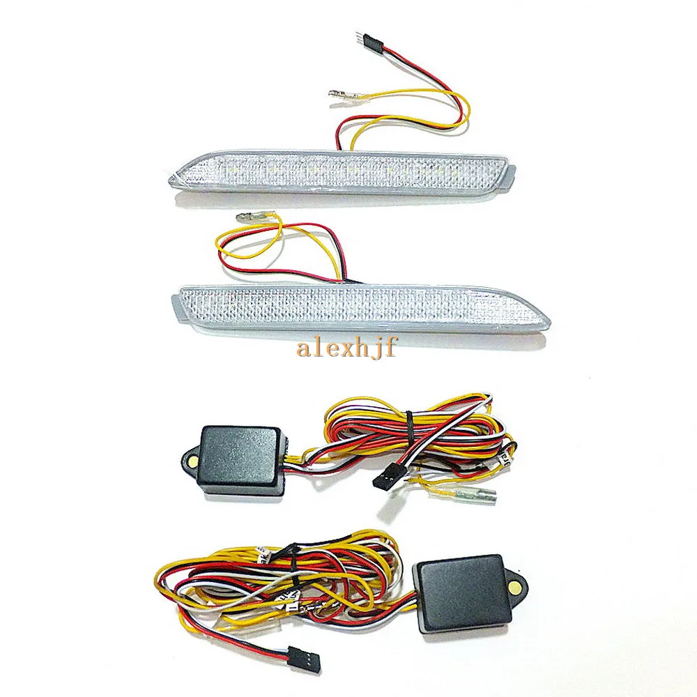 July King белый задний светильник s красный тормозной Ночной DRL чехол для Toyota Camry Reiz