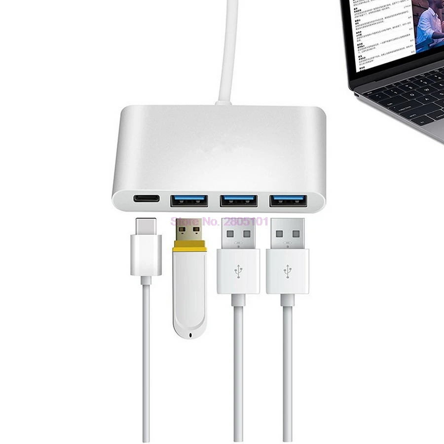 Dhl или fedex 10 шт. USB 3 1 USB-C Type-C концентратор адаптер конвертер в порта для зарядки MacBook