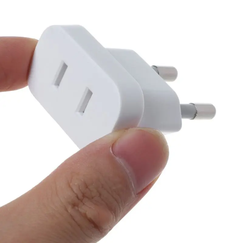 

4MM US Jack to EU Plug Outlet Travel Charger Power Socket Adapter USA to Europe European Regulation Charging Converter Plug