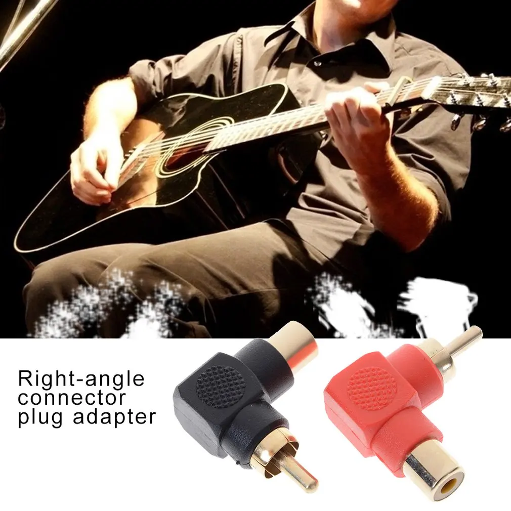 

10Pc Rca Right Angle Connector Plug Adapters M/F Male To Female 90 Degree Elbow