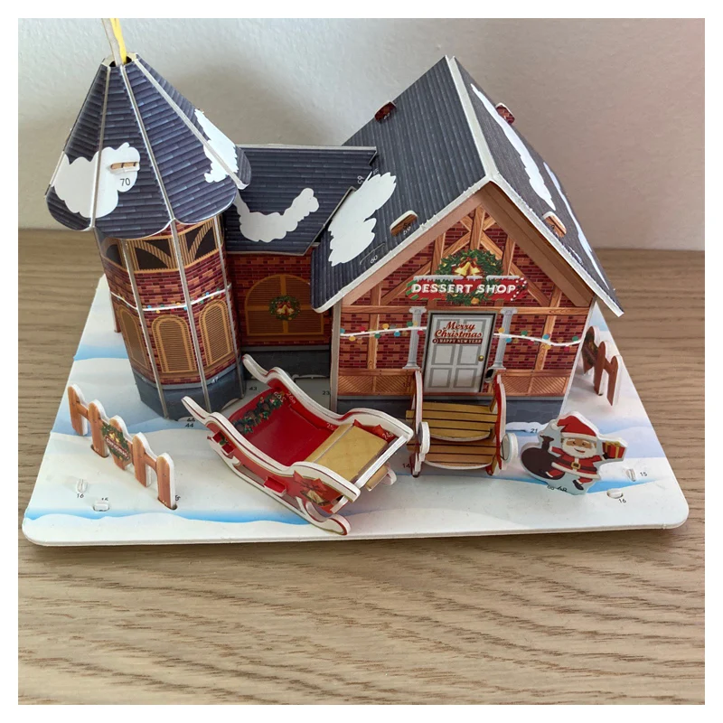 Обучающие игрушки Монтессори пазлы в виде замка для детей садовый домик