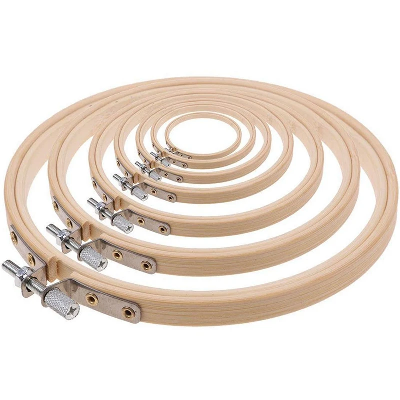 7 шт. бамбуковые круглые вышивальные обручи-кольца для стежков-ручные обручи