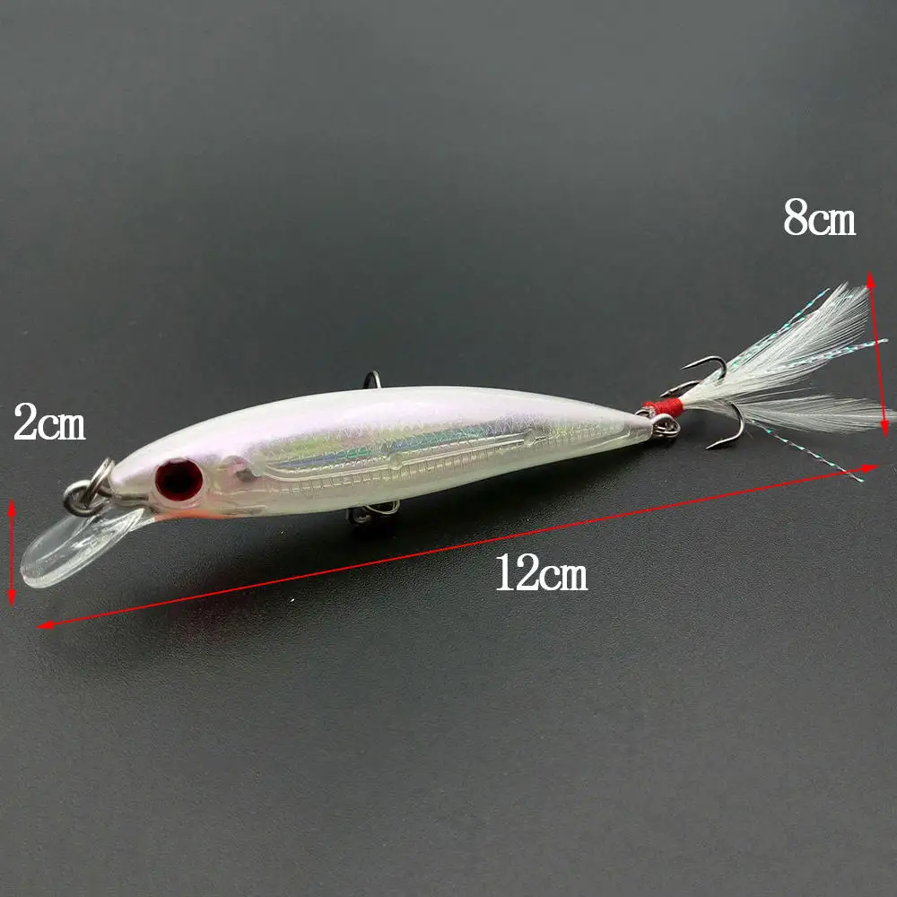 

10pcs Bionic Fishing Bait Minor Fish 9cm/8g Artificial Bait 3D Eyes Submerged Bait Hard Bait Fishing Accessories