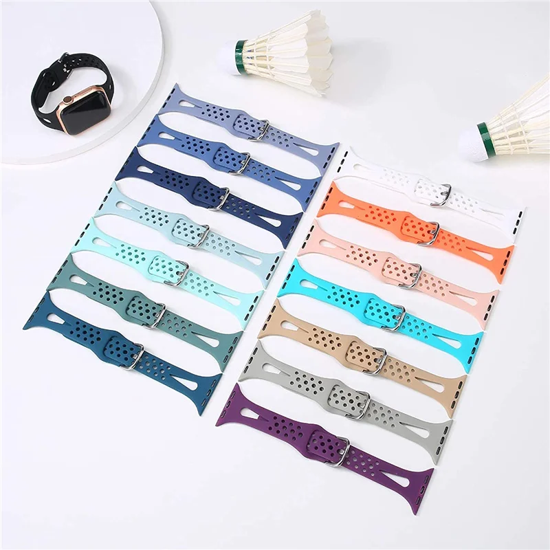 Slim strap for Apple watch band 40mm 44mm 41mm 45mm 49mm 38mm Silicone watchband correa bracelet iWatch 3 5 se 6 7 8 Ultra band