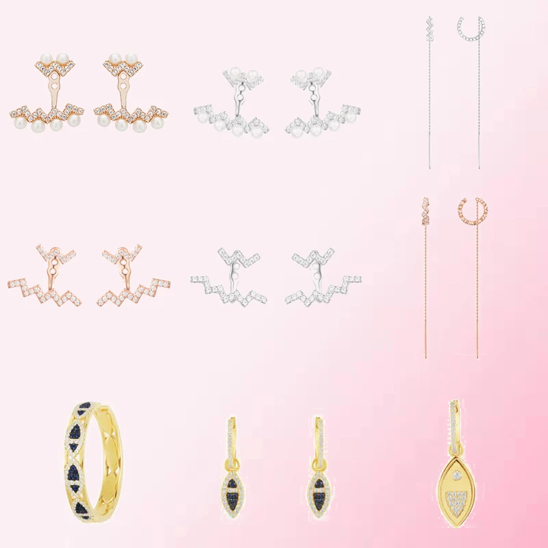 

1:1 Make 925 Sterling Silver Customized High-end Design Sense DIY Exquisite Accessories Fashion Earrings