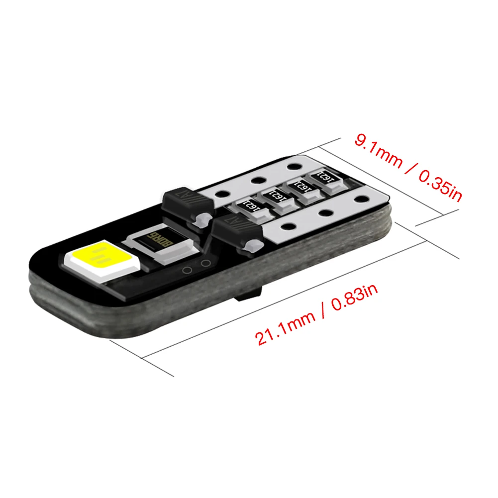 10X 12 В T10 194 168 W5W SMD светодиодная Автомобильная HID белая CANBUS безотказная светильник