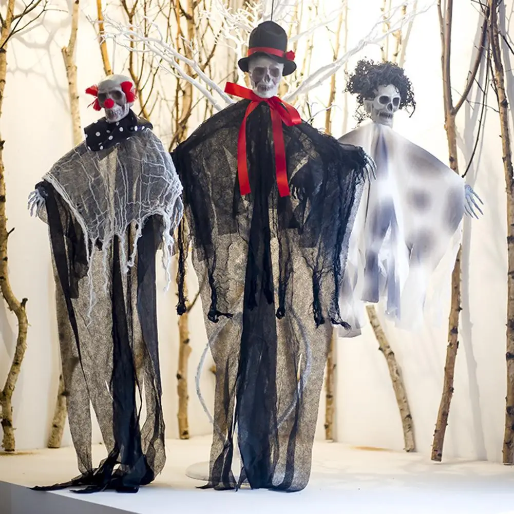 Страшные Висячие Хэллоуин Череп Кулон призрак вечерние принадлежности наружные