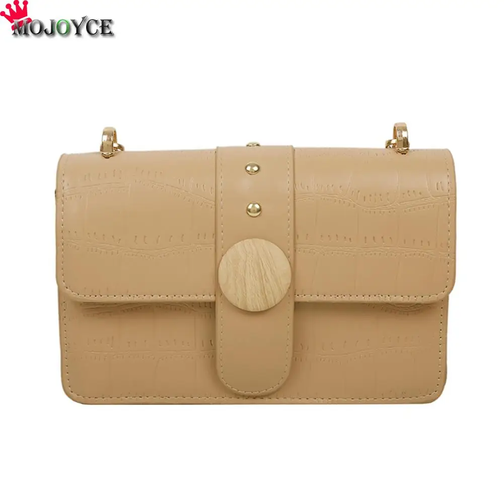 

Female Leather Shoulder Messenger Purse Fashion Rivet Design Flap Crossbody Bag Popular Simple Female Daily Bag