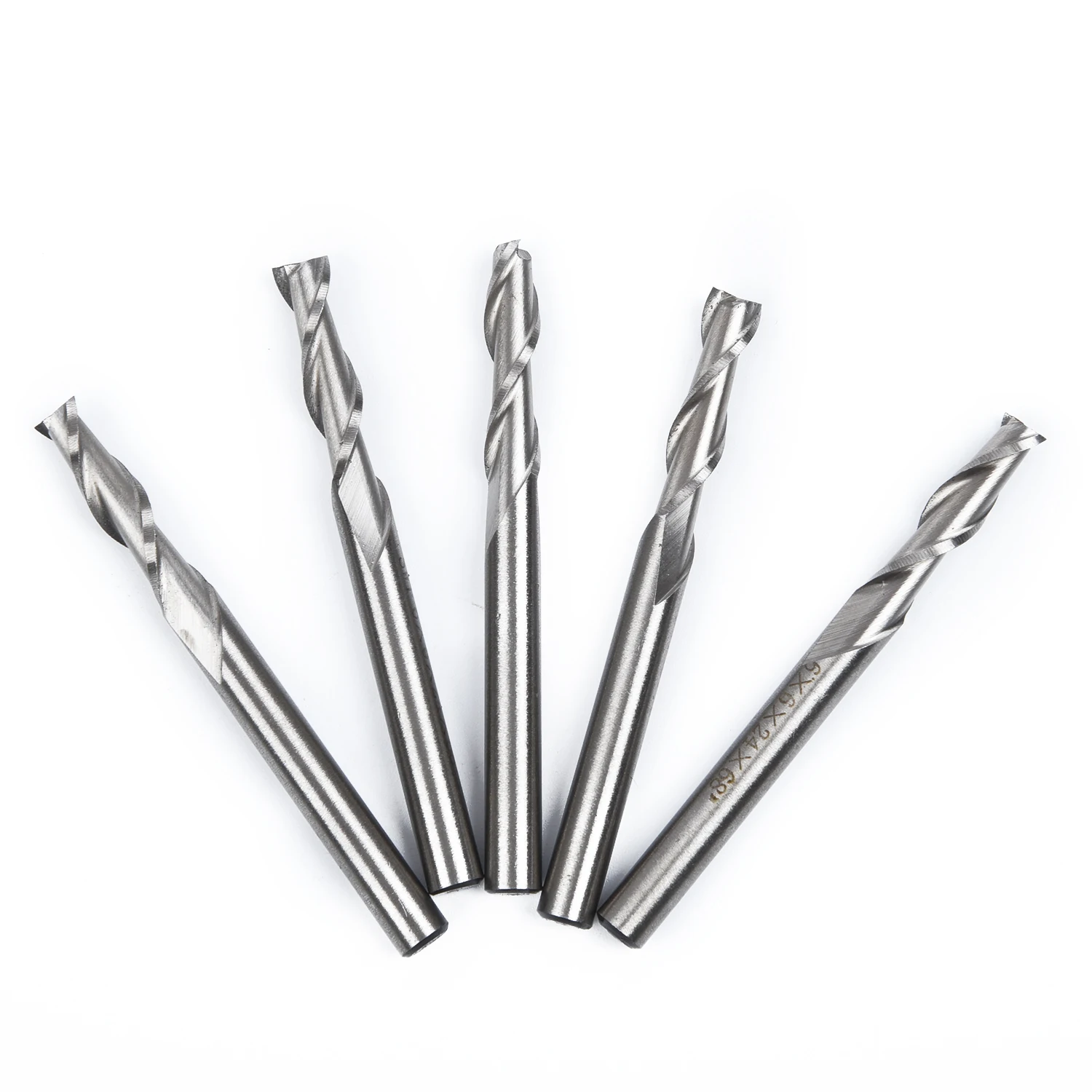 

Flute Spiral Bit Carbide CNC Double Two Flute Spiral Bits End Mill Router 6mm US Machining Centers With Boxes