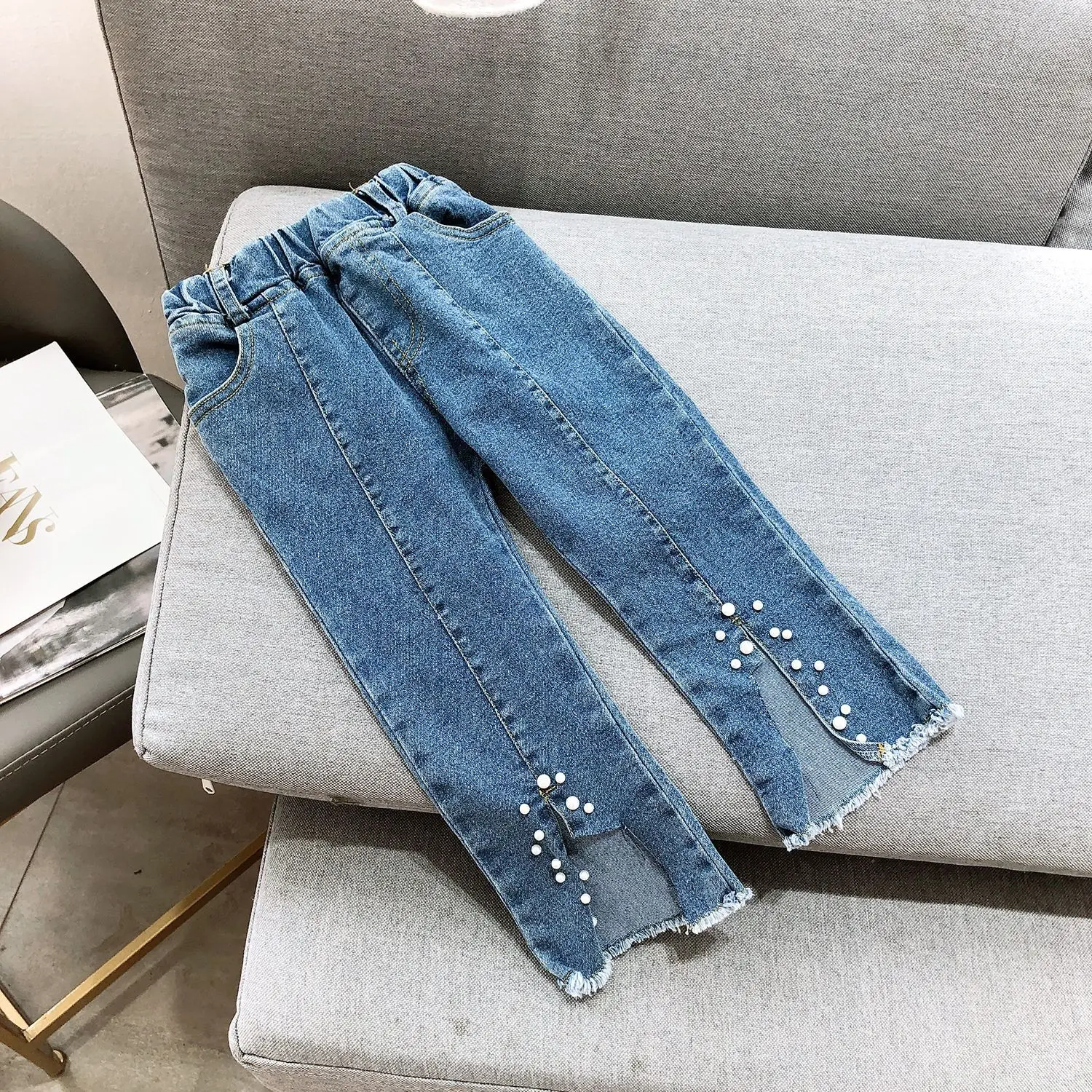 

Джинсы Thunderers для девочек, весна-осень 2020, брюки, детские джинсы, детские модные джинсовые брюки, джинсовая одежда для маленьких девочек