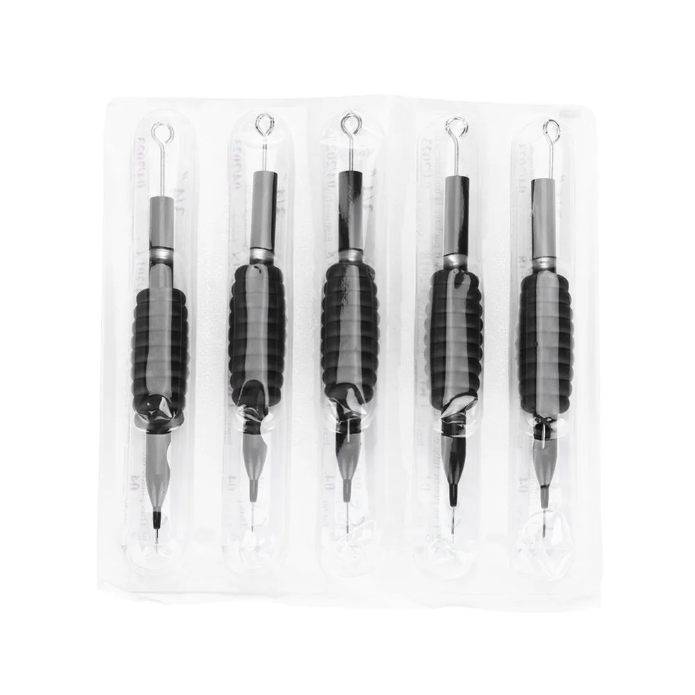 10 шт./компл. одноразовые стерильные иглы для тату Полуперманентная Силиконовая