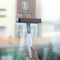 long handle cleaning brush window cleaner glass squeegee automatic liquid dispenser with cleaning cloth rubber wiper