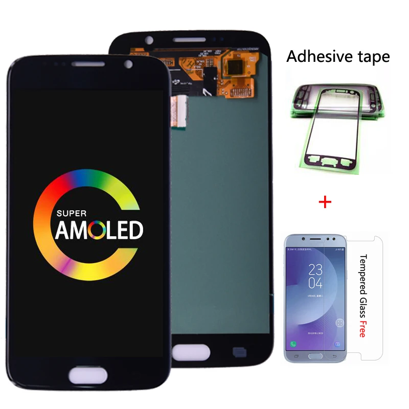 Супер Amoled для SAMSUNG GALAXY S6 G920F G920A ЖК-дисплей с сенсорным экраном дигитайзер Замена