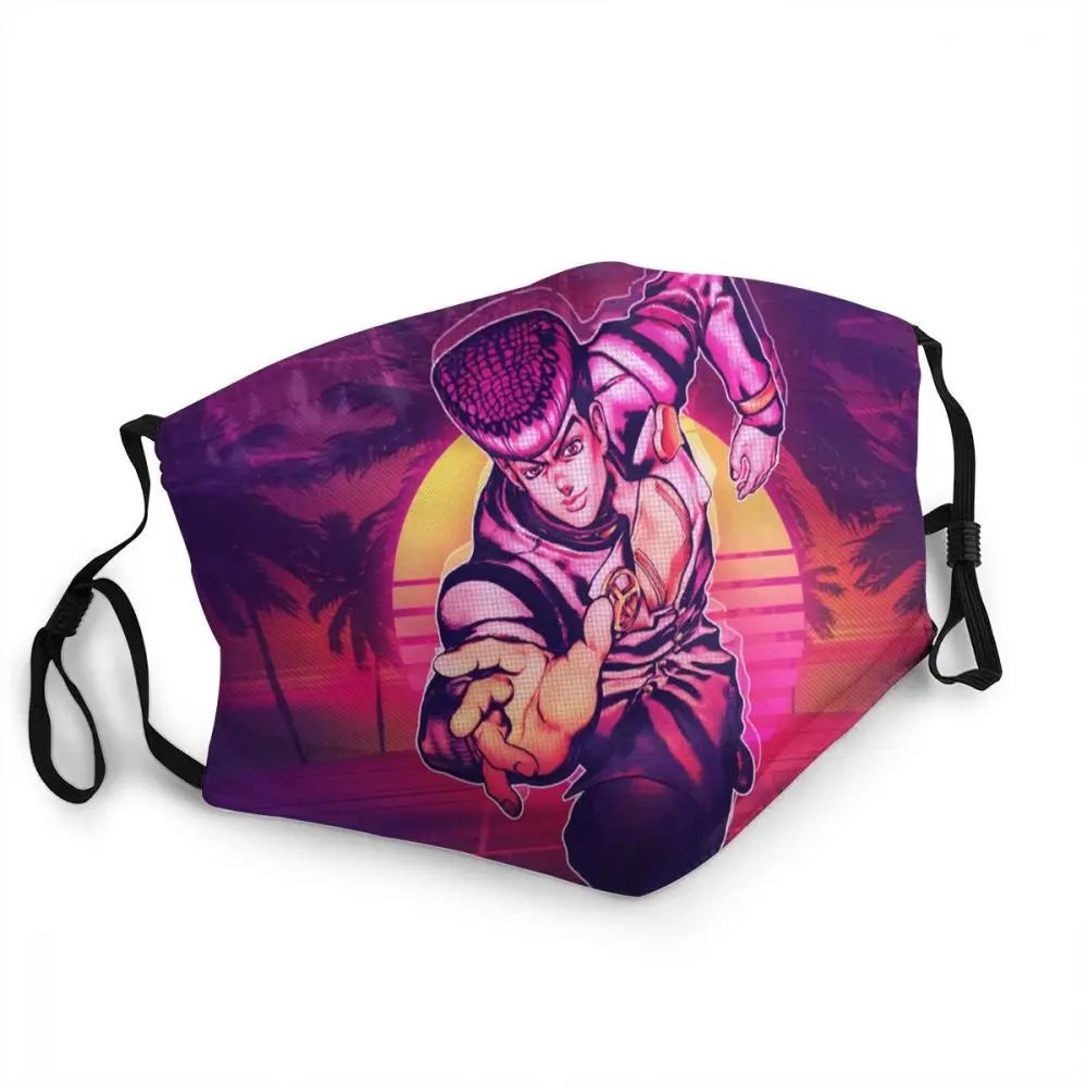 

Маска для лица Josuke Higashikata Jojo, неодноразовая маска для лица, Классическая японская аниме Пылезащитная маска унисекс для взрослых