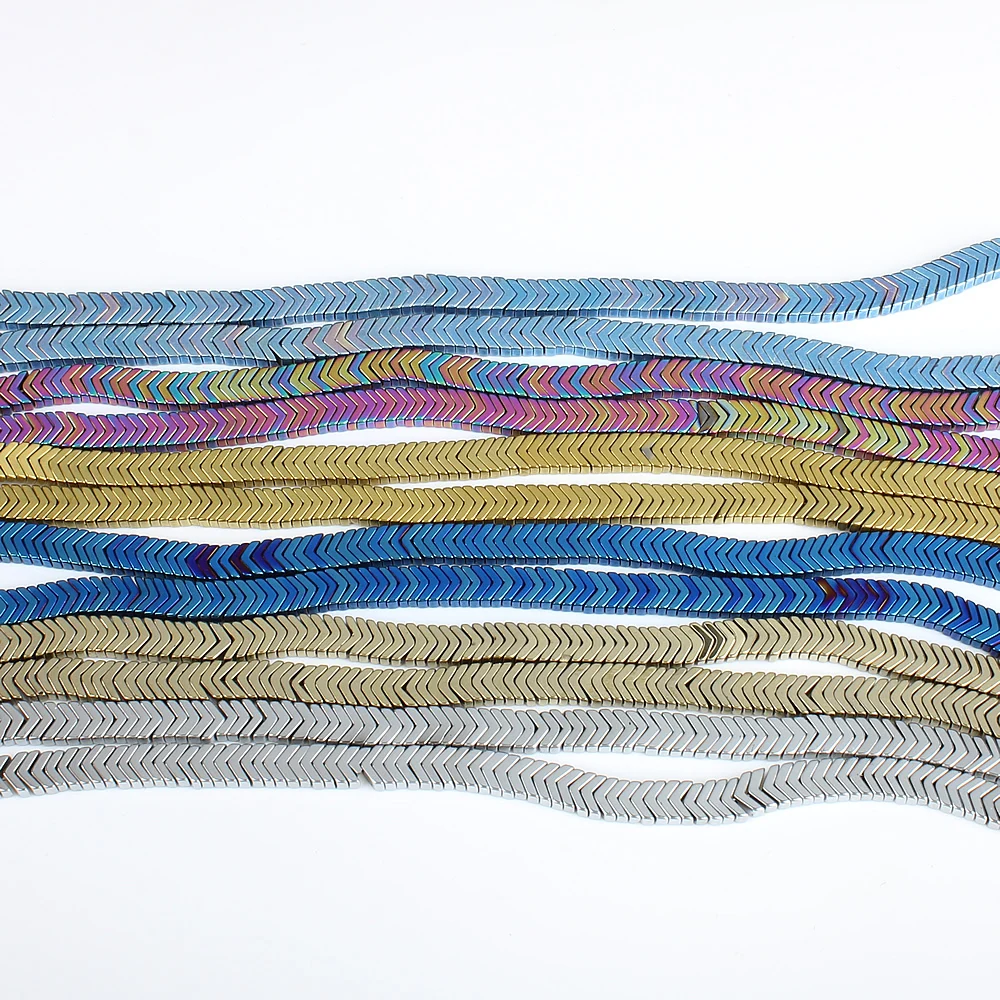 Вакуумное покрытие из гематита и натурального камня бусины россыпью в форме