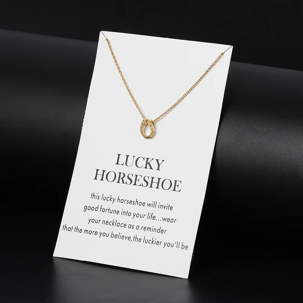 1 шт. модное ожерелье на удачу подкова кулон слон квадратные подвески цепочка