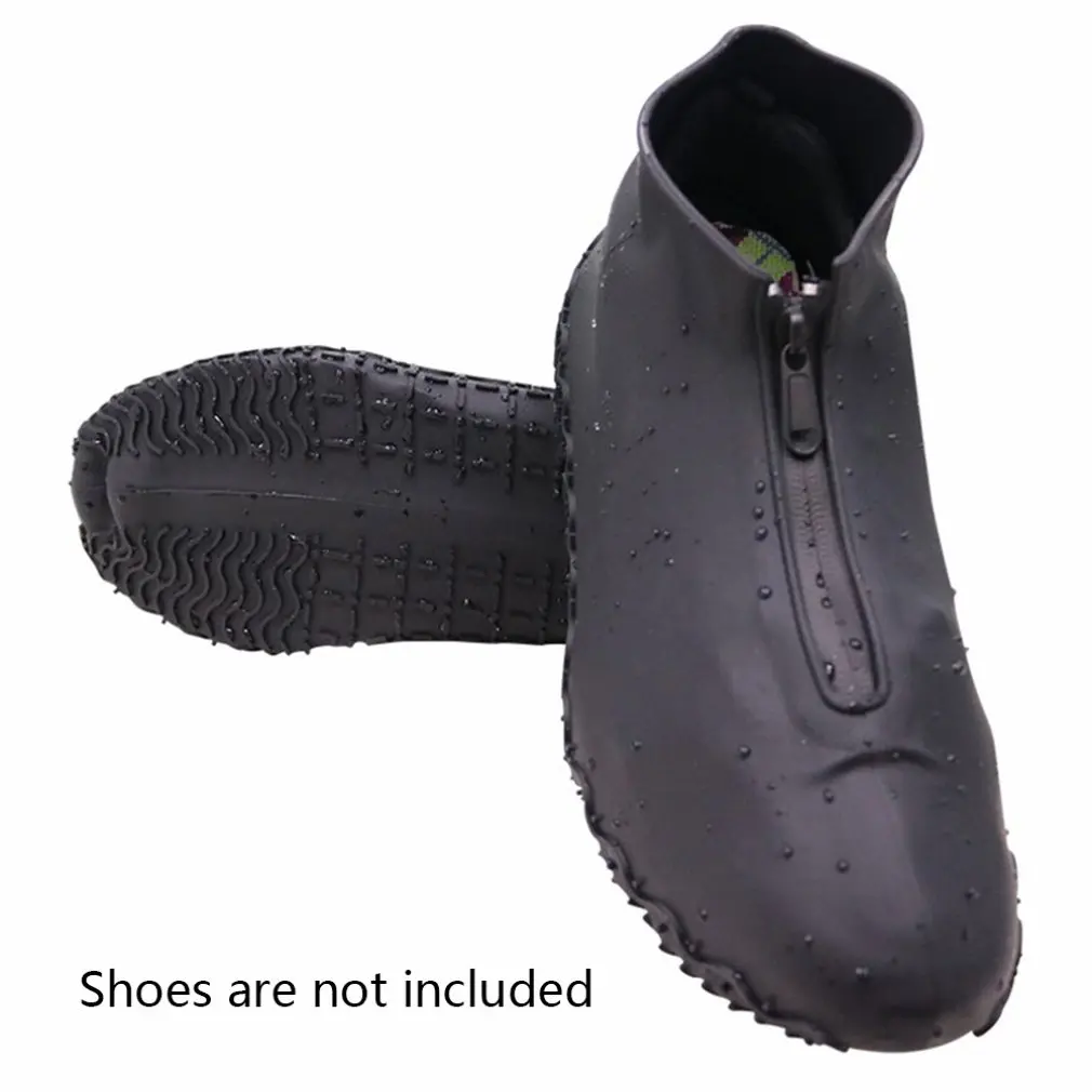 

Waterproof Zipper Silicone Rain Shoe Cover Anti Skid Shoe Protector Men And Women Reusable Foldable Shoe Cover
