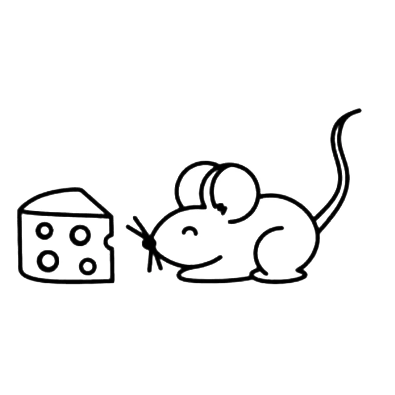

17*8.7cm Cheese mouse VINYL Decal Funny Car Window Bumper Novelty JDM Drift Vinyl Decal Sticker
