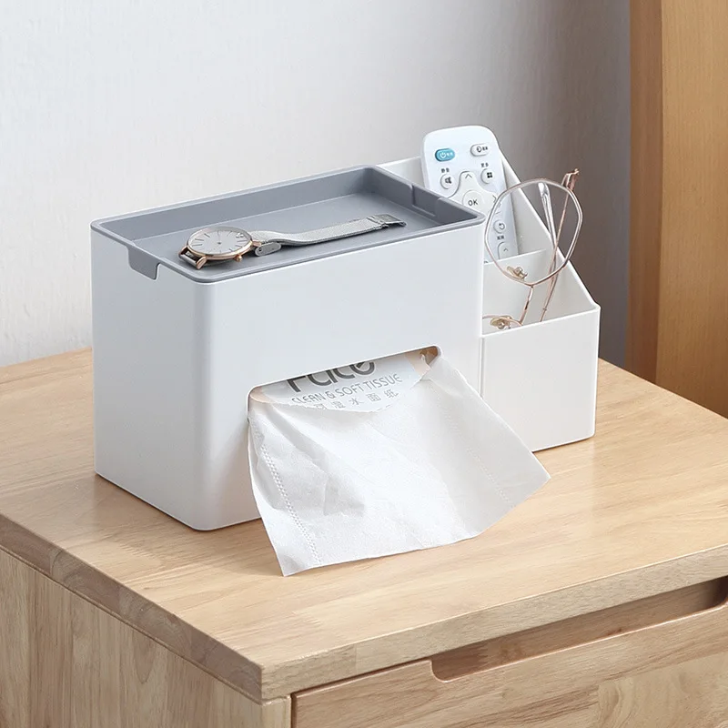

Multifunctional Tissue Holder Remote Control Box Decorative Tissue Organizer