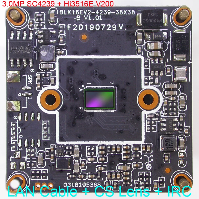 IPC H.265 3MP Star Light 1/2. 7 &quotSC4239 CMOS датчик изображения + Hi3516E V200 CCTV IP камера Модуль платы