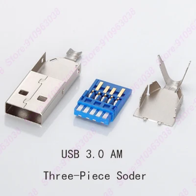 

5/10 комплектов «сделай сам» USB 3,0 Штекерный разъем USB разъем тип пайки линейный хвостовой разъем 3 в 1 Высокоскоростной USB 3,0 Штекерный разъем д...