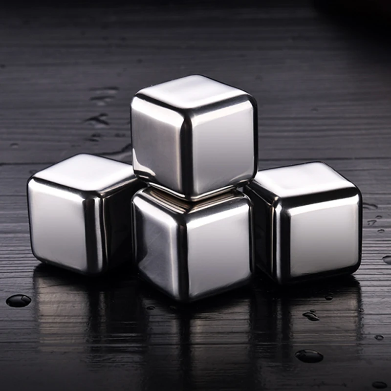 4 8 шт 304 кубики льда из нержавеющей стали охлаждающие Камни виски вино водка