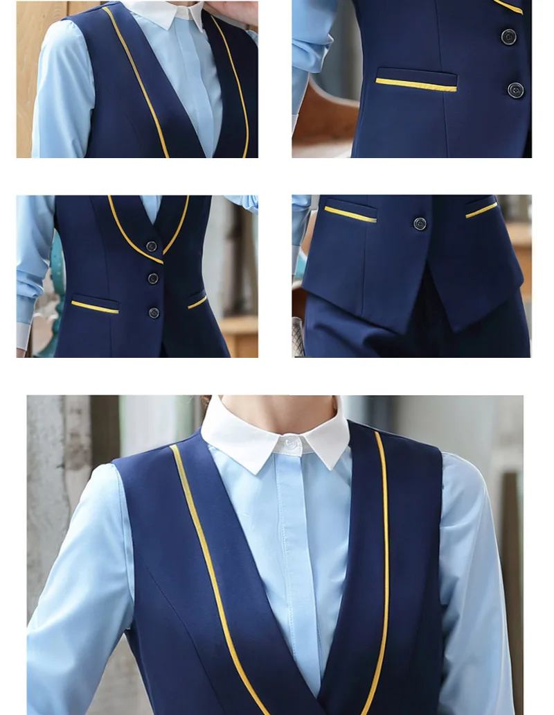 Женский короткий жилет в офисном стиле деловой с V образным вырезом пэчворк для