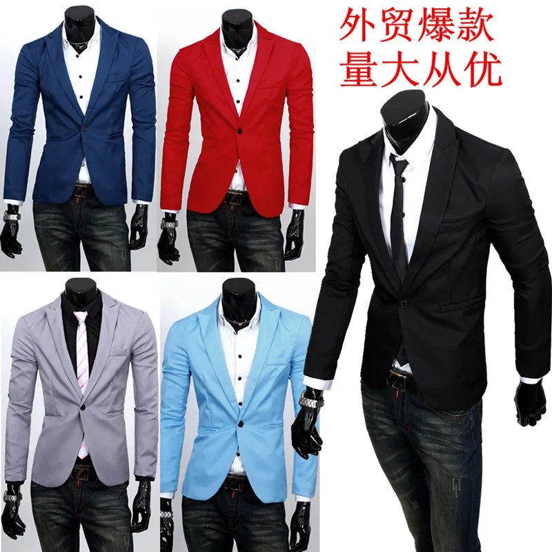 

Foreign trade eBay AliExpress men's Korean version of the slim small suits men's casual small weeks tide men's clothing