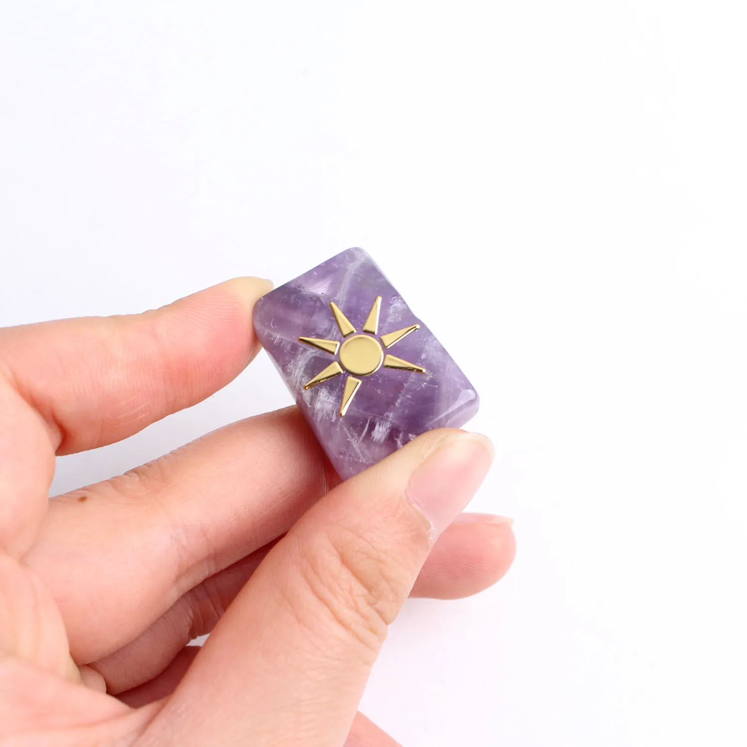 25 шт. натуральный черный миниатюрный Кристалл риверного камня руны желтые